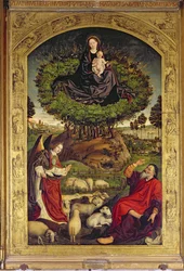 Madonna and Child, central panel from the Triptych of Moses and the Burning Bush, c.1476